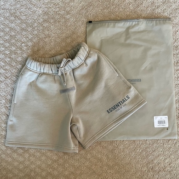 Fear of God Essentials Sweat Shorts in Tan Bottoms
